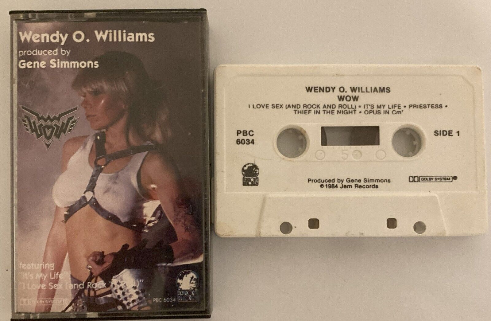 WENDY O WILLIAMS Cassette Tape WOW 1984 Rock Metal Rare