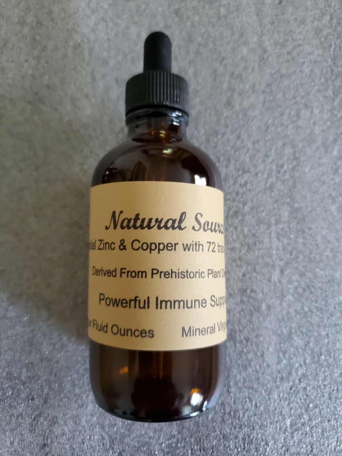 Natural Source Colloidal Zinc & Copper with 72 trace minerals - Two oz dropper
