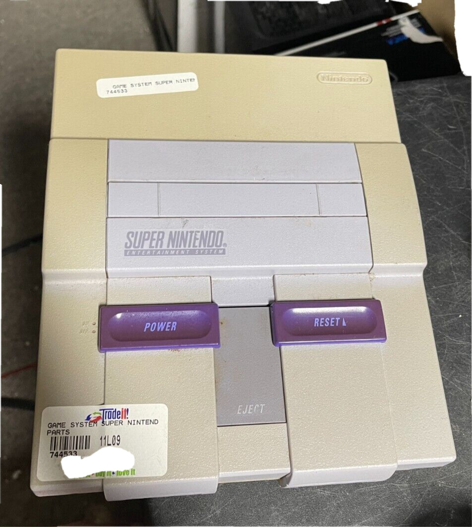 Nintendo SNES Home Console - Gray - AS IS FOR REPAIR