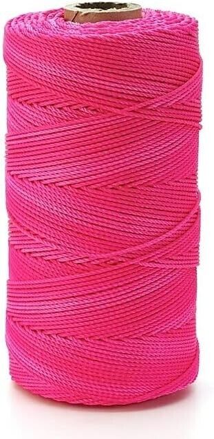 Pink Twisted Mason Line #18 x 1100ft. - 100% Nylon, Masonry, Crafting, Gardening