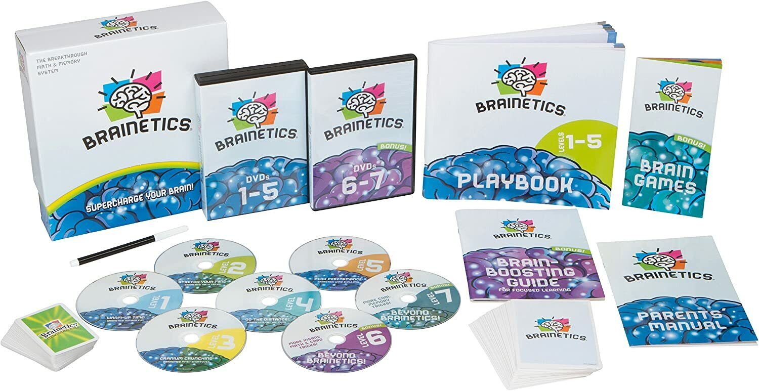 Brainetics Math & Memory System 7 DVD Enhanced Program Set - New Open Box