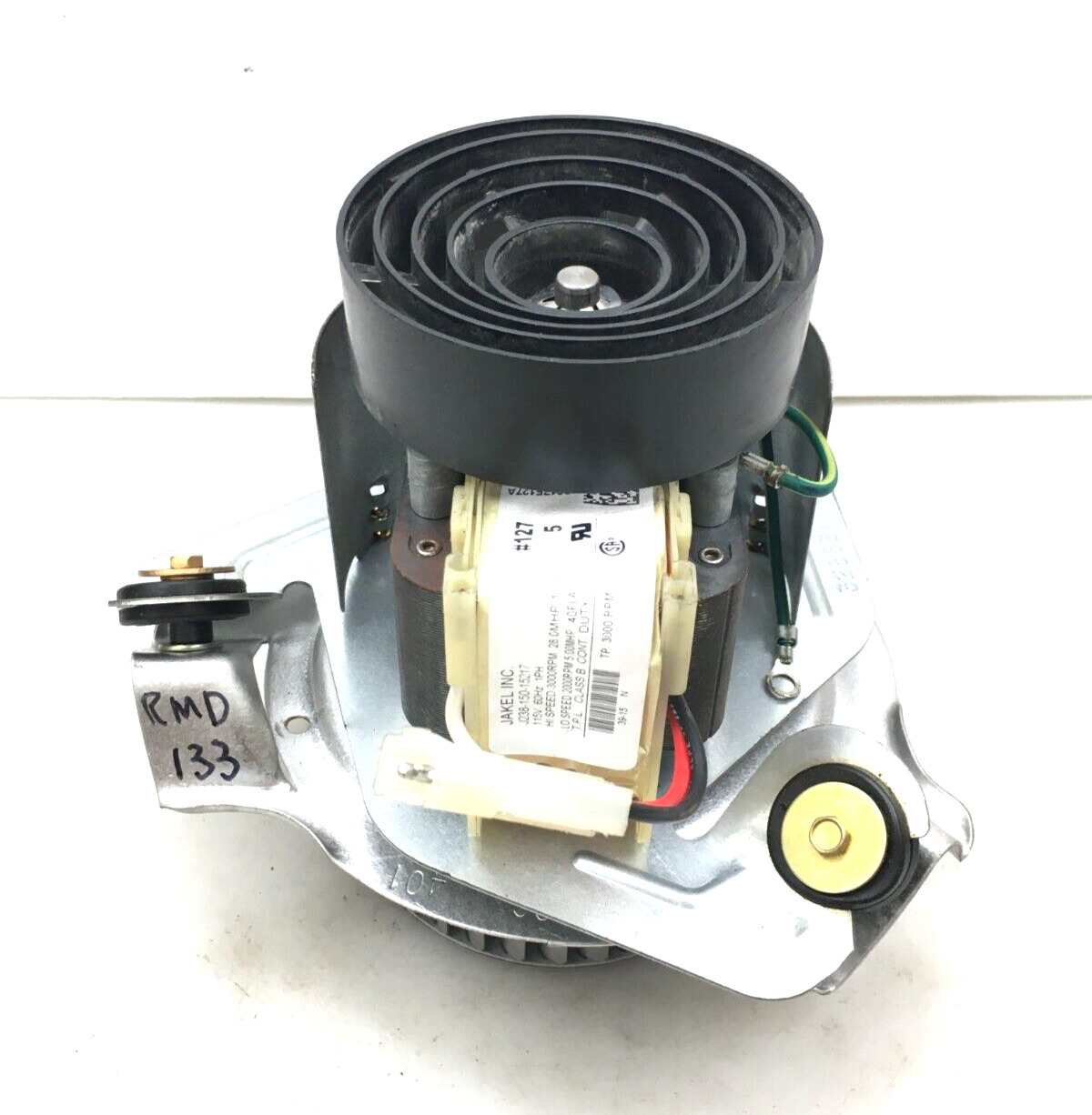 JAKEL J238-150-15217 Draft Inducer Blower Motor HC21ZE127A 115V used ref #RMD133