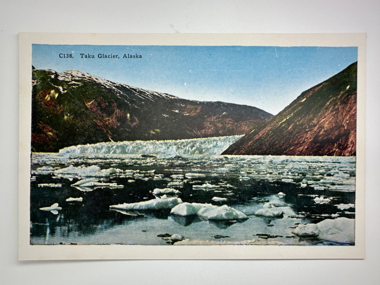 Vintage HHT Alaska Postcard - Taku Glacier, Taku Inlet, AK, NOS New Old Stock
