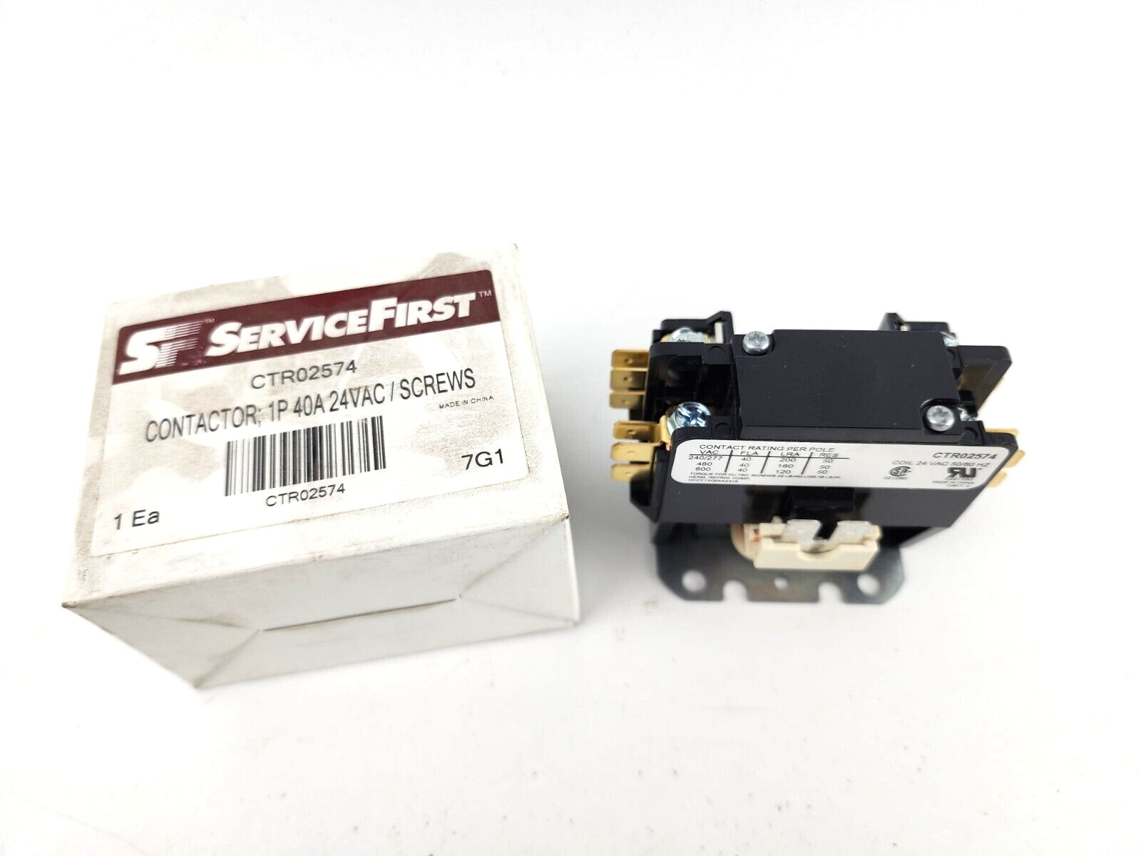 ServiceFirst Trane Contactor Relay 1 Pole 40 Amp CTR2574 CTR02574