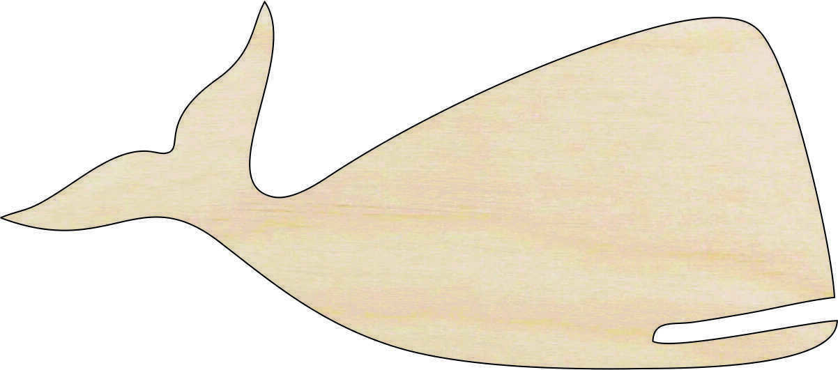 Whale - Laser Cut Wood Shape SEA59
