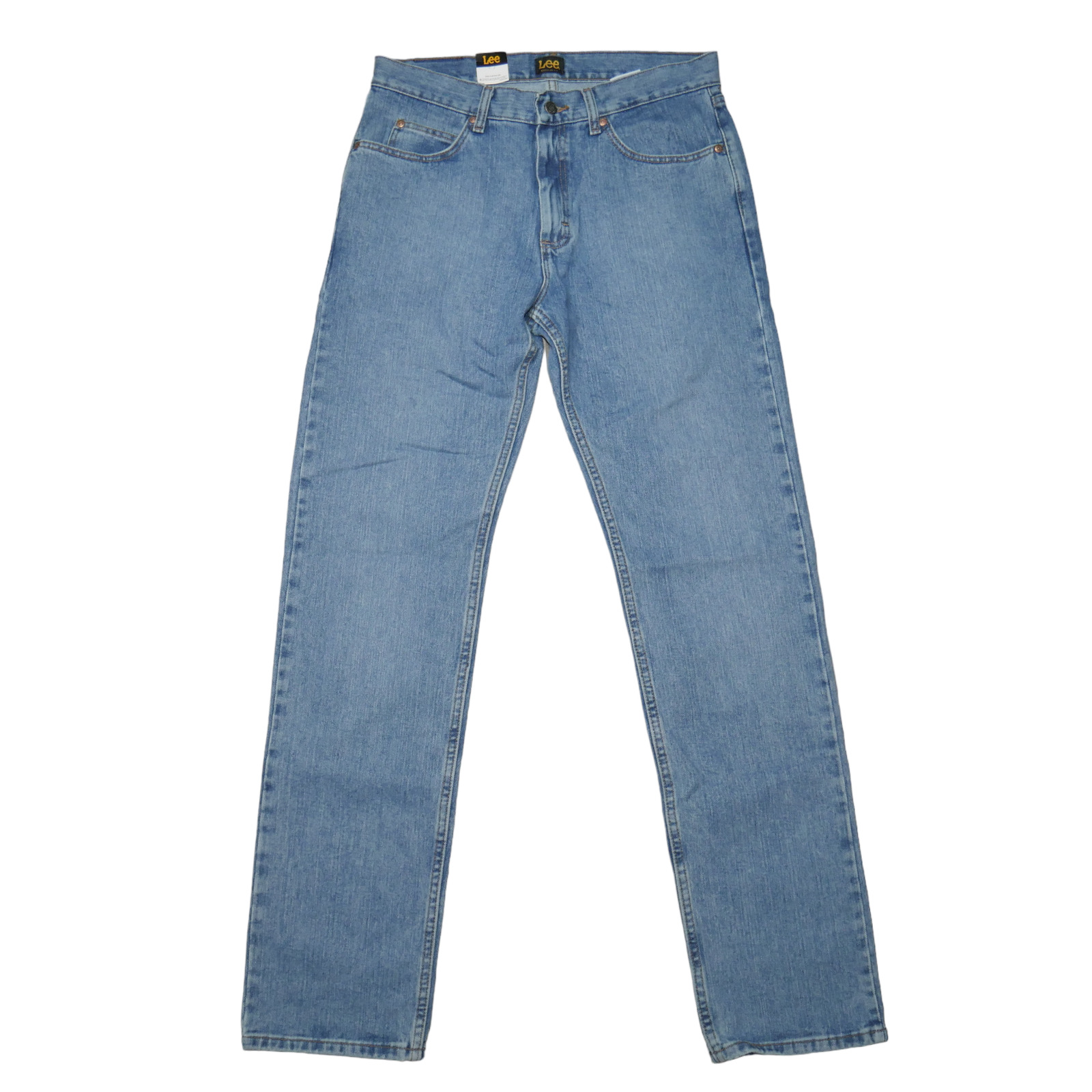 Lee Regular Fit Straight Leg Jeans Men\'s Size 33x36 Vintage Stonewash Denim NWT
