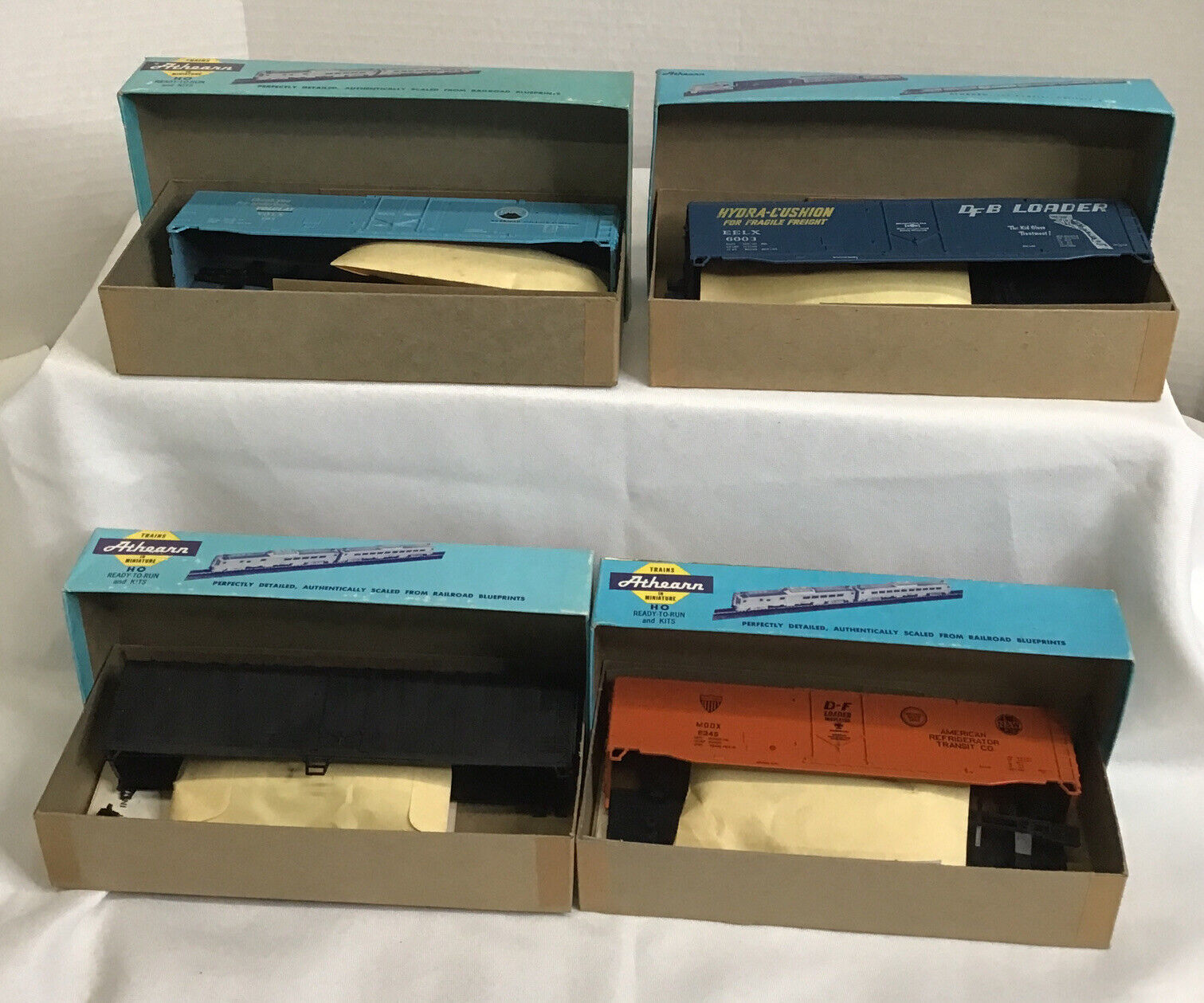 Set Of 4 Athearn Blue Box Kits-HO Scale-New (P5)