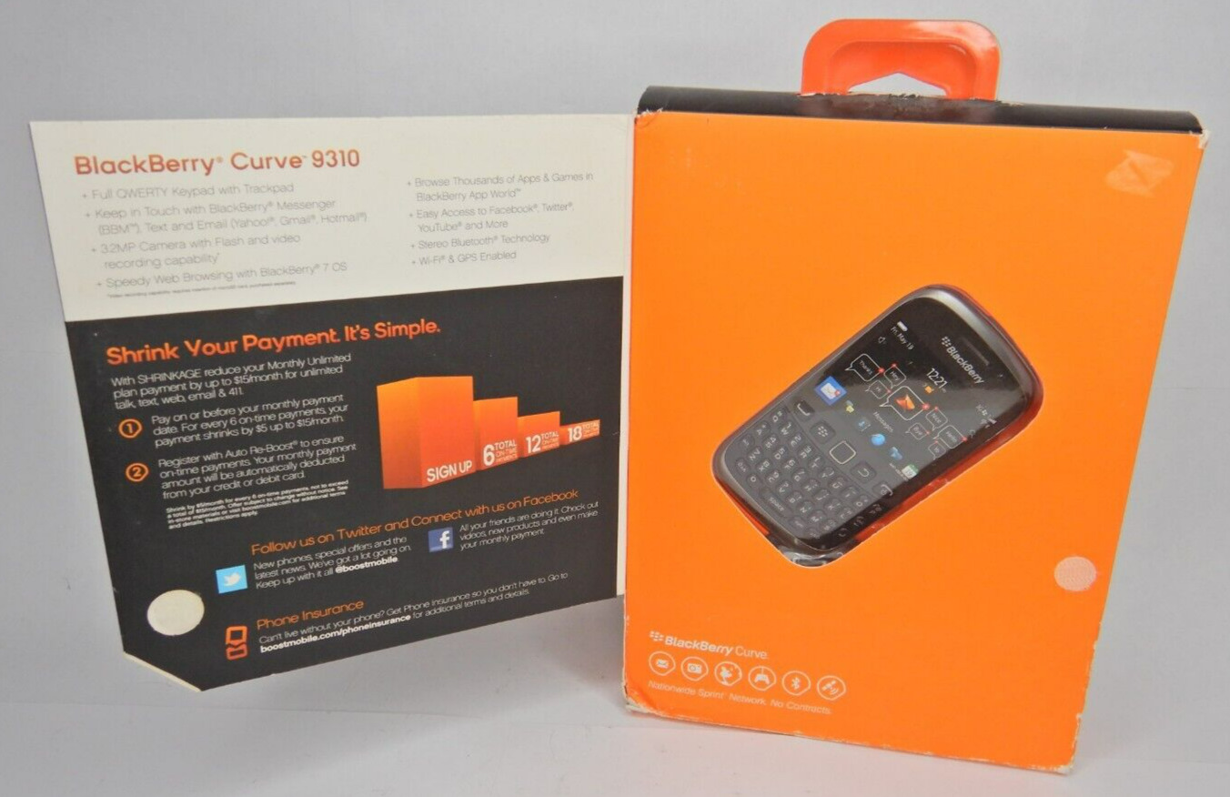 Blackberry Curve 9310 Smartphone Boost Mobile Open Box