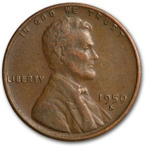 1950 S - Lincoln Wheat Penny - G/VG
