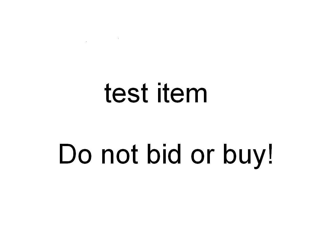 Test listing - DO NOT BID OR BUY122713750962