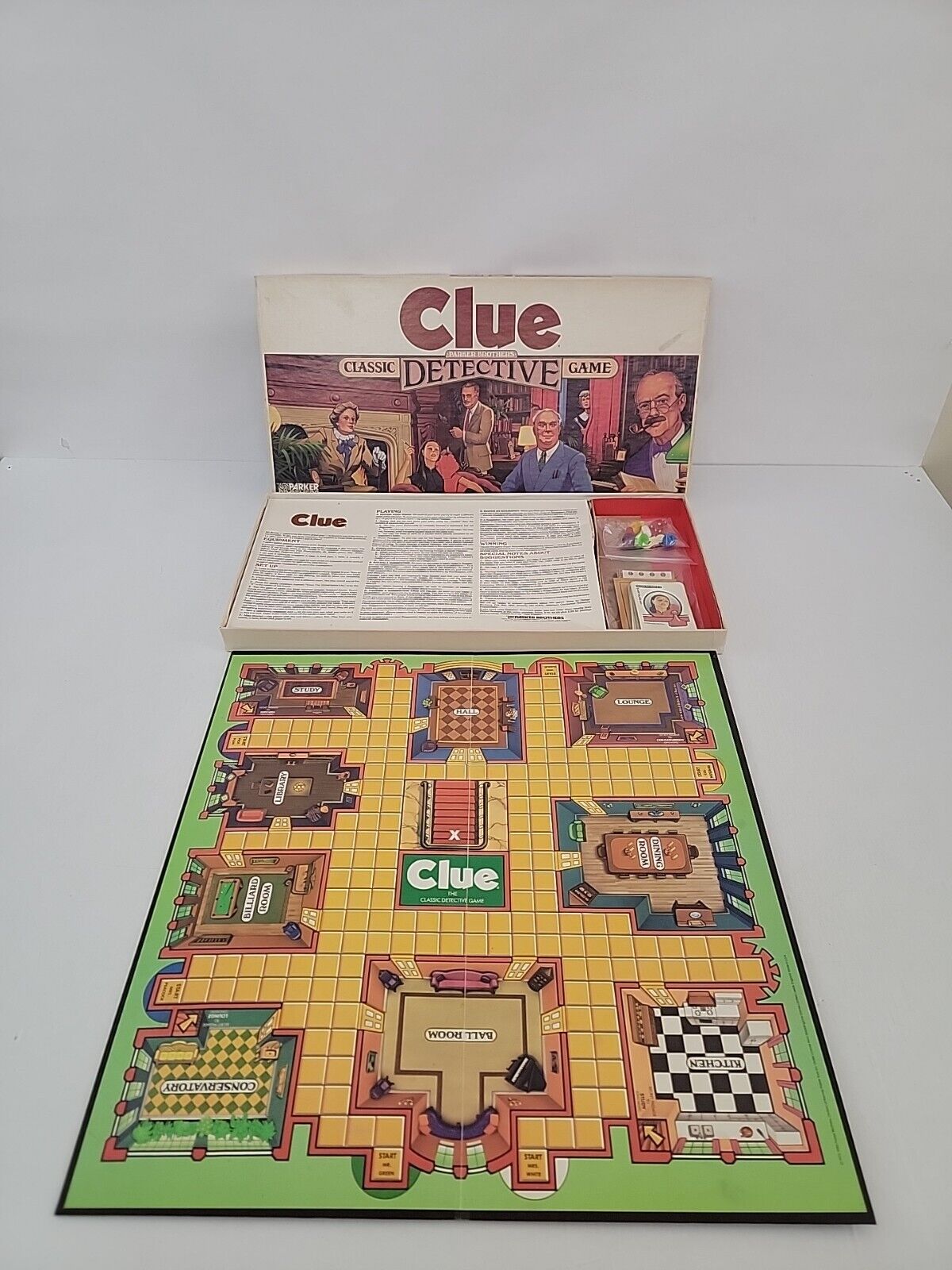 Vintage 1986 Parker Brothers Clue Classic Detective Game