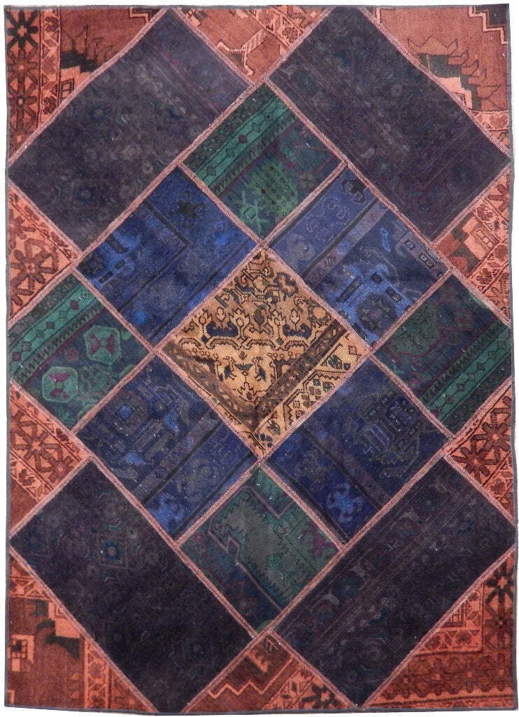 4\' x 6\' Multi Color Antique Traditional Patchwork Rug 22128