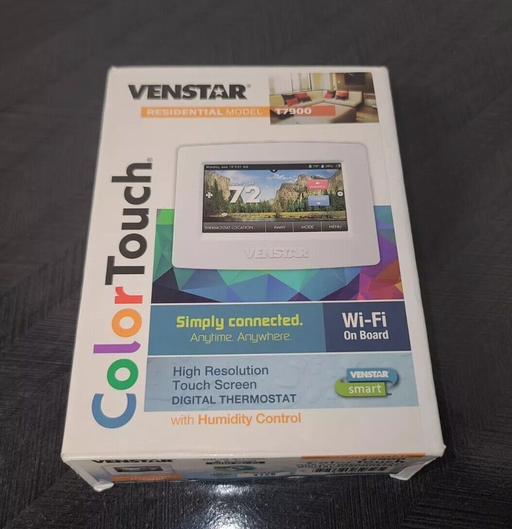 Venstar T7900 Color Touch Screen Thermostat WiFi With Humidity Control Tested