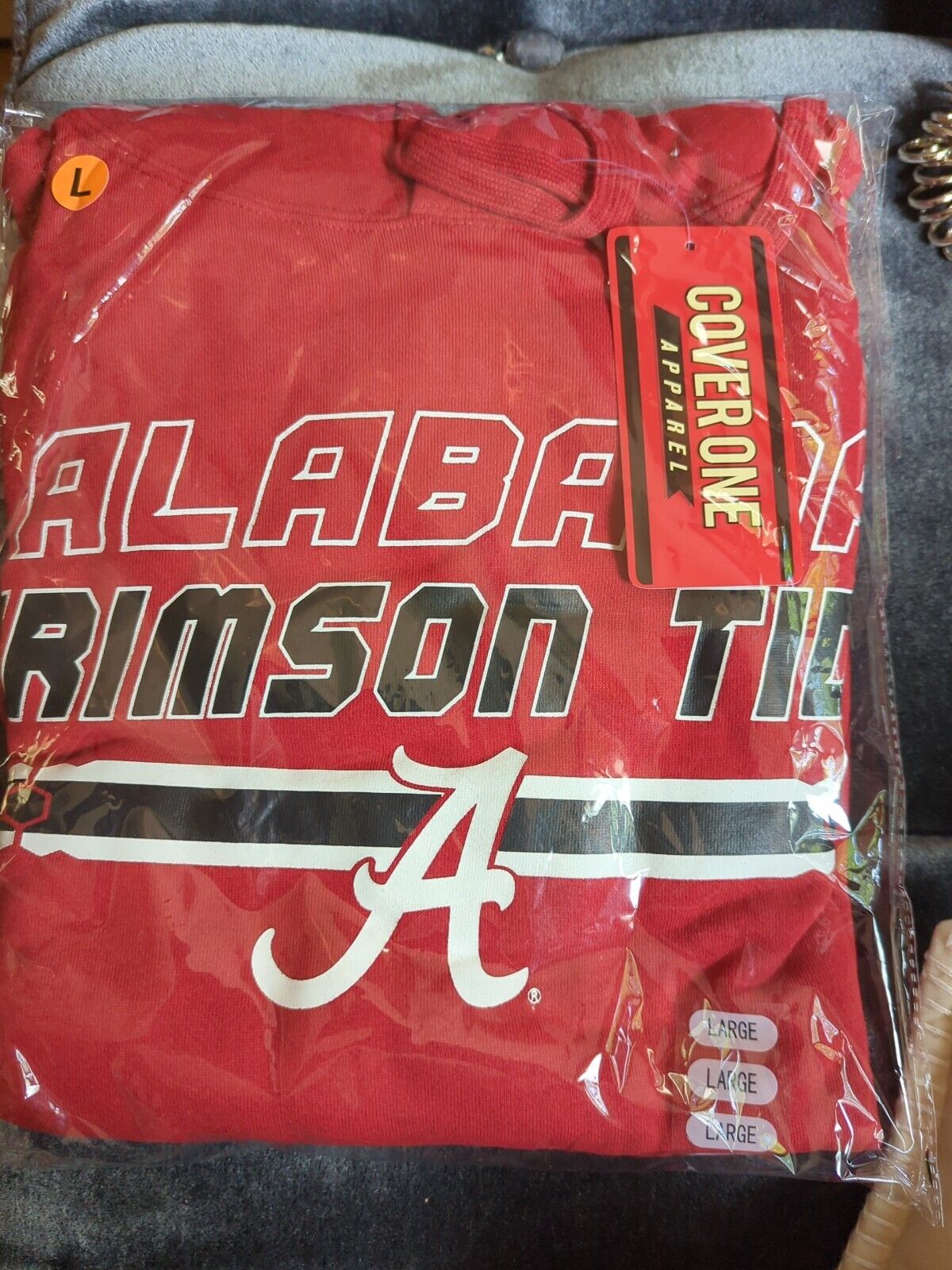 Cover One Alabama Crimson Tide Hoodie Large new with tags sealed 