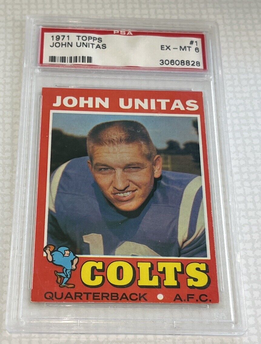 1971 Topps John Unitas #1 PSA 6 EX-MT 