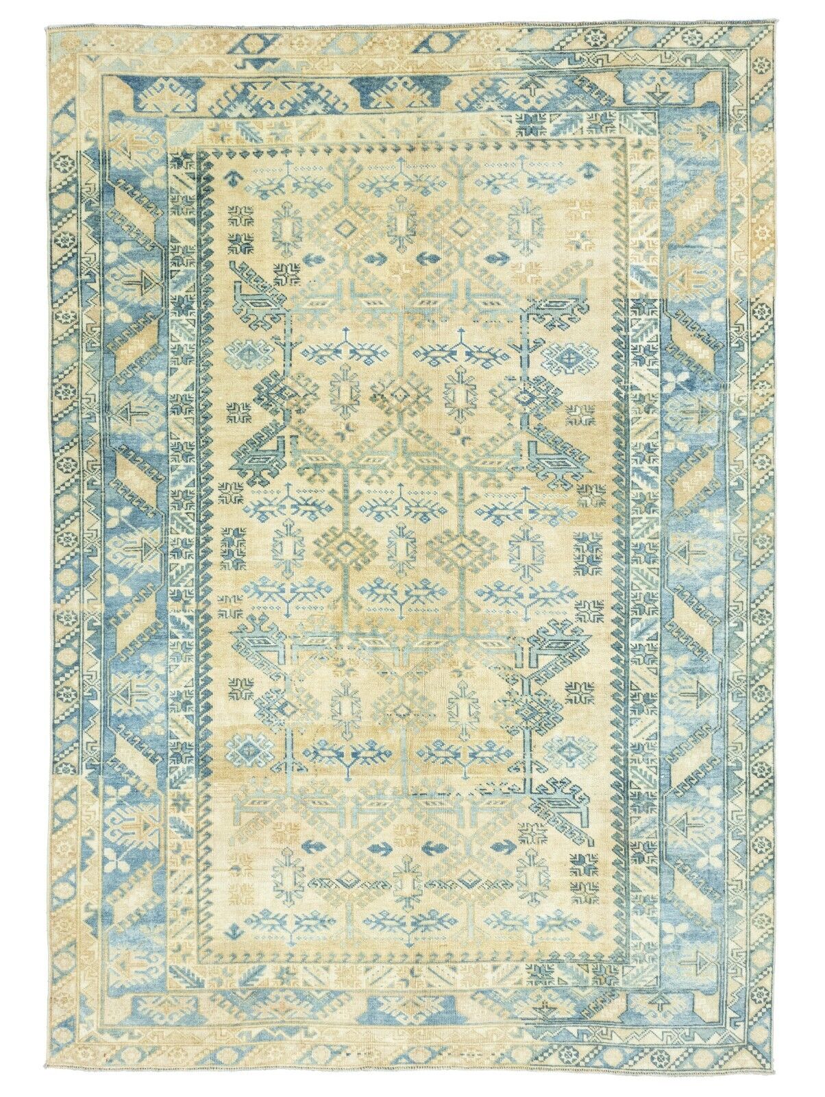 Unique Vintage Turkish Oushak Rug,Home Decor Antique Carpet,Area Rug 6'8''x9'7''