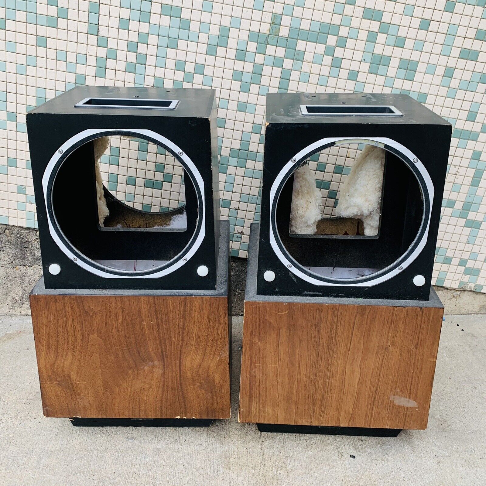 Ess Heil AMT 1A Vintage Speakers Cabinets Housing Set Pair