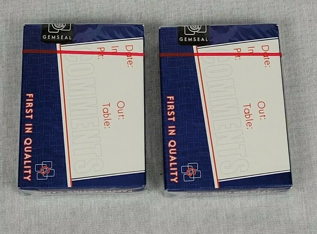 (2) Gemaco Sentinel Security Faces Casino Grade Playing Cards Made U.S.A Blue