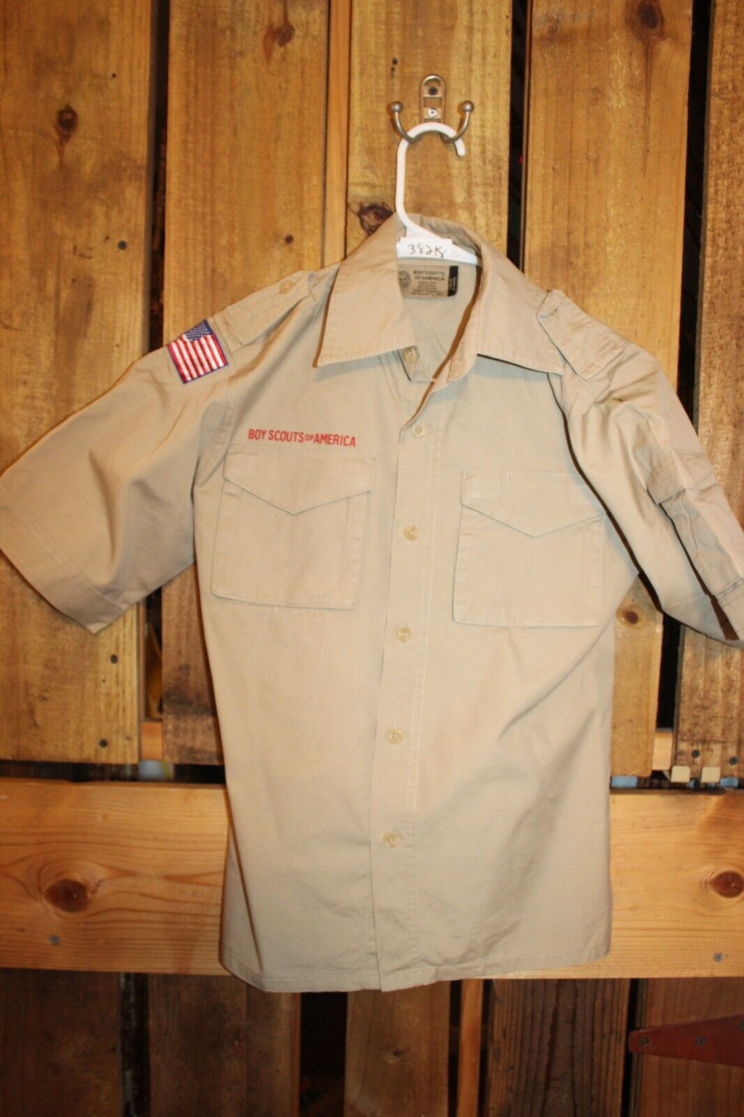Boy Scouts of America BSA Youth Shirt Medium Tan Plain