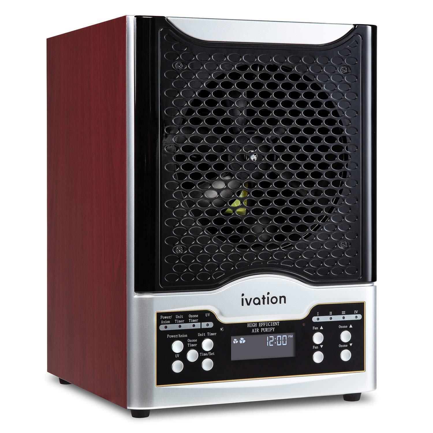 Ivation 5-in-1 HEPA Air Purifier & Ozone Generator W/Digital Display Timer an...