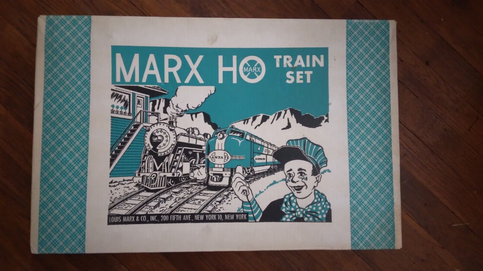 Vintage MARX HO Scale Train 16450 Set with Original Box Rare 1960s