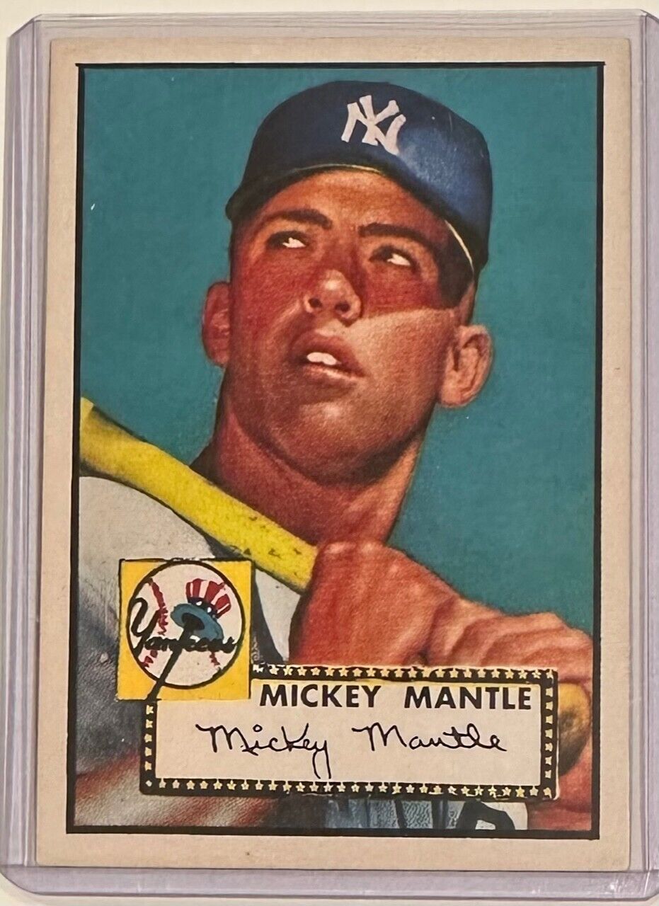1952 Topps Mickey Mantle ⚡️FLAWLESS NOVELTY CARD⚡️Yankees