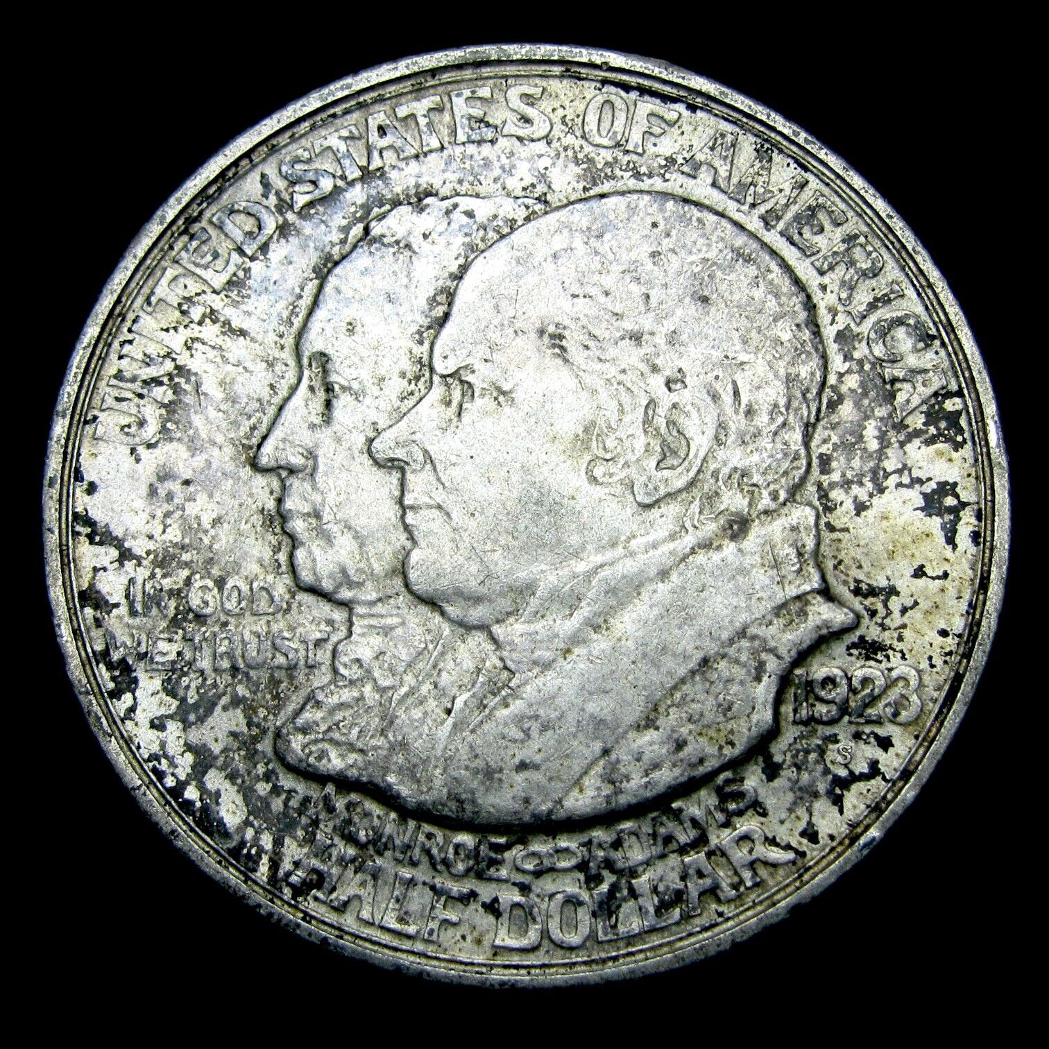 1923-S Monroe Commemorative Half Dollar Silver ---- Nice Coin ----  #EE063