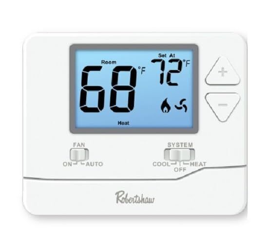 Robertshaw RS8110 Pro Series Non-Programmable Thermostat, White, 1 Heat / 1 C...