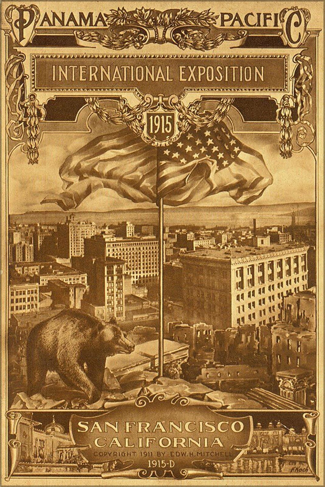 Poster, Many Sizes; Panama Pacific International Exposition 1915 San Francisco