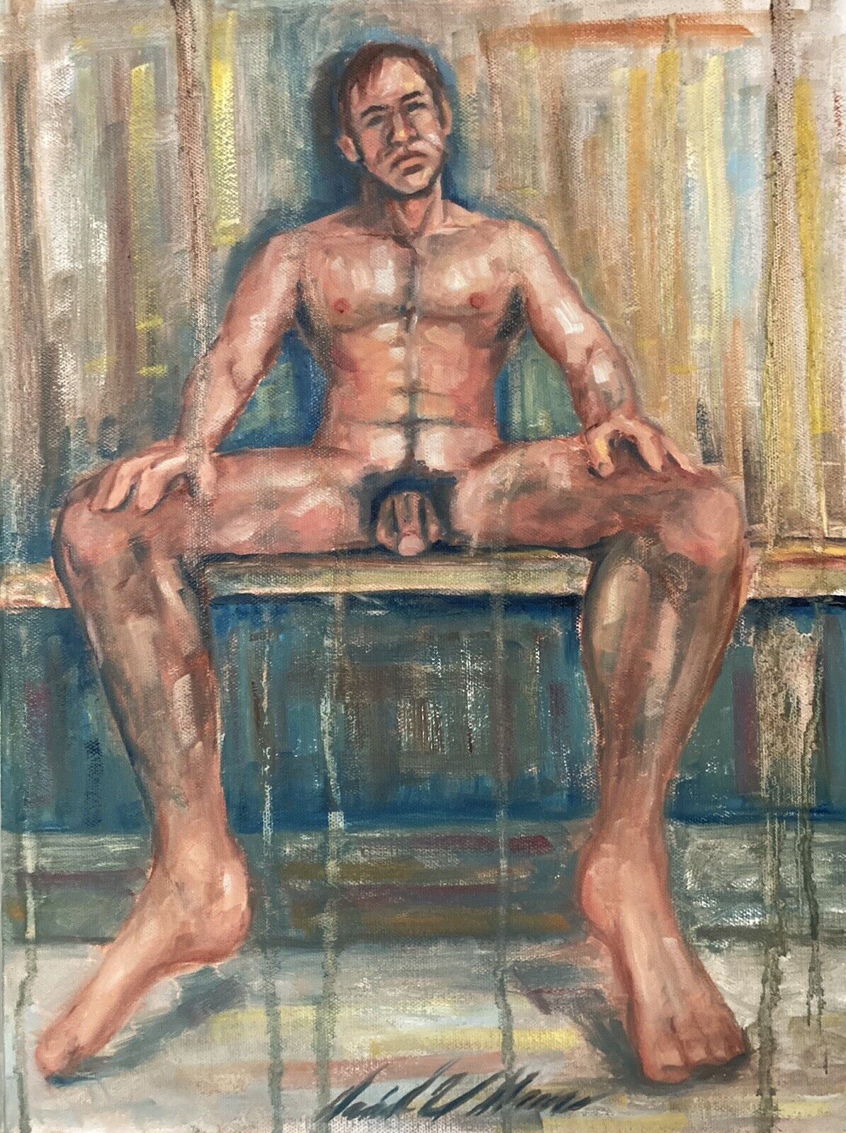 Gay Art Nude Male Figure Original Oil Painting Dan Green