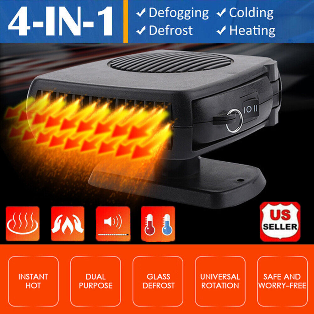 Portable Electric Car Heater 12V 150W Heating Fan Defogger Defroster Demister US