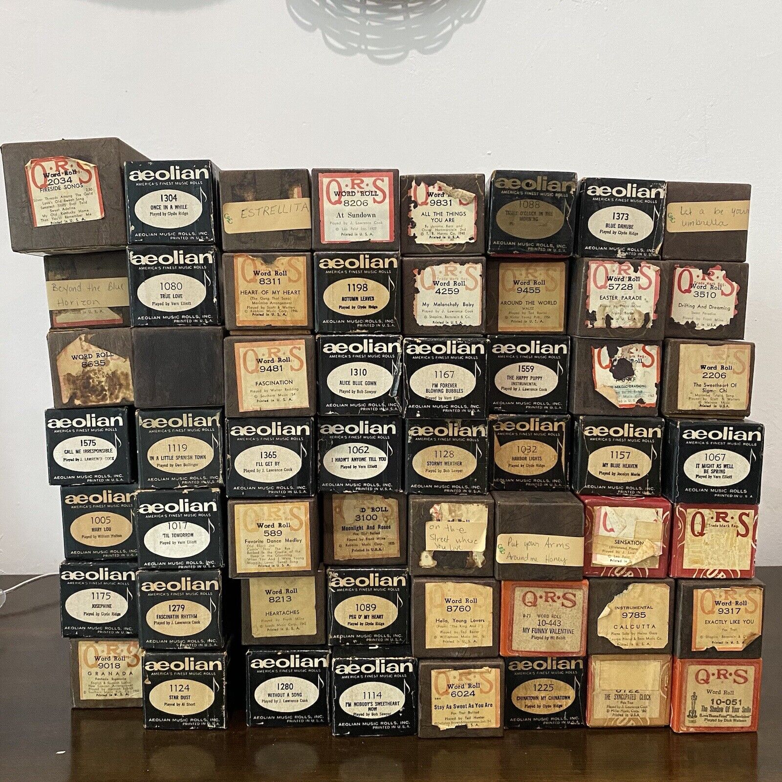 Player Piano Rolls | Lot of 56 QRS Playright Klavier And Aeolian, Excellent