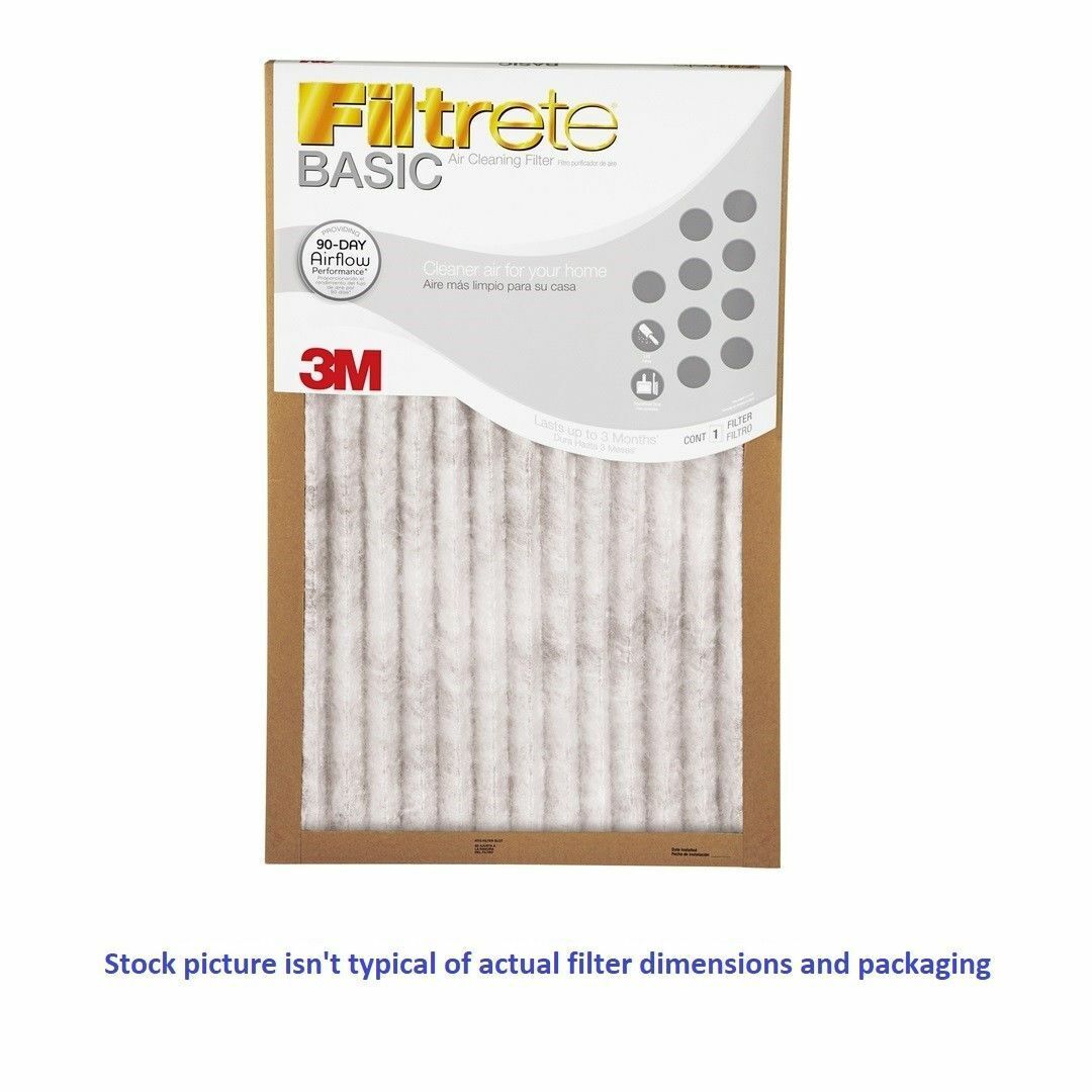 Filtrete Air-Filter Basic Pleated Furnace Replacement Pad Dust Pack Lot 3M 6 12