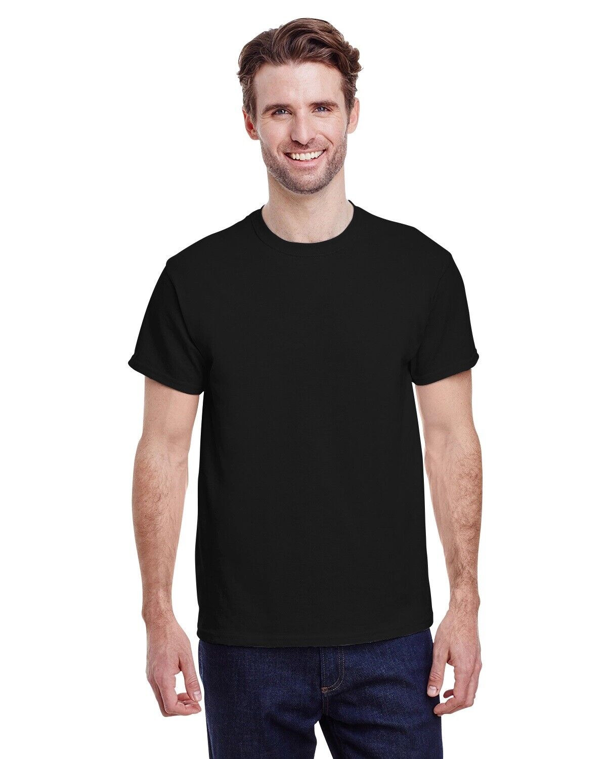 Gildan Mens G500 Solid Heavy Cotton Plain Short Sleeve Blank Casual T-Shirt
