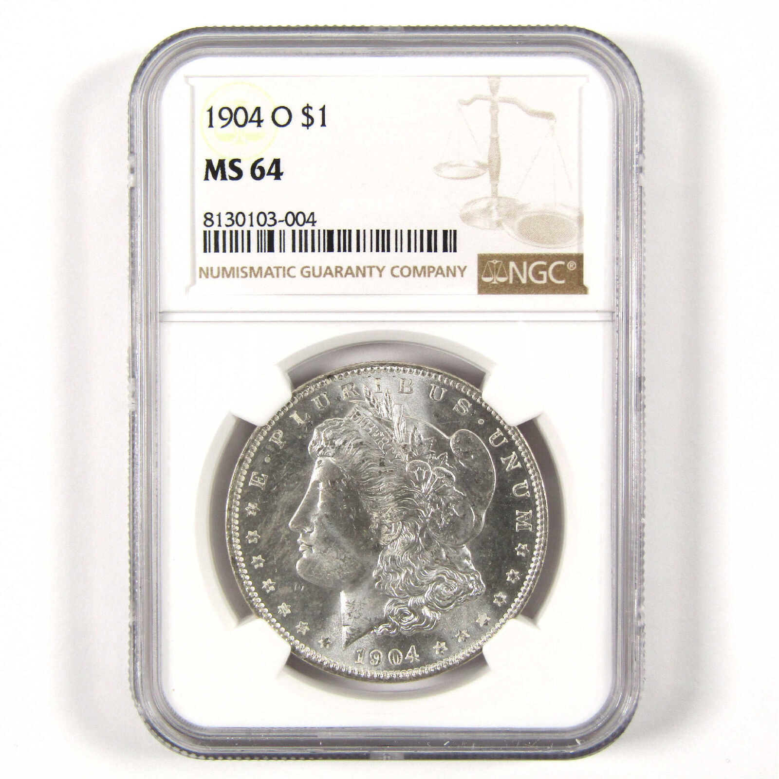 1904 O Morgan Dollar MS 64 NGC Silver $1 Uncirculated Coin SKU:CPC6286