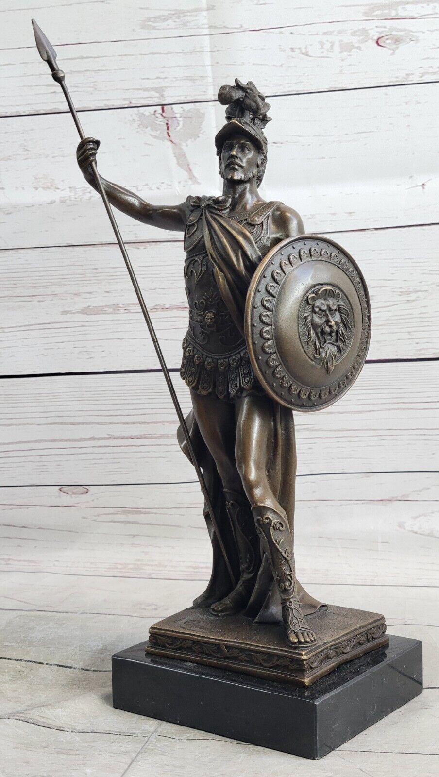 Great French Vintage Reproduction Grand Tour Roman Soldier Bronze Hot Cast