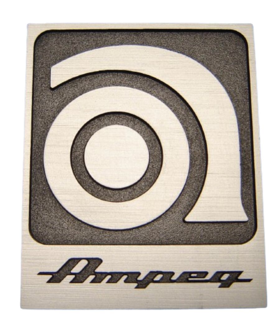 New Plate Amp Logo Ampeg - Metal - 3.2 \