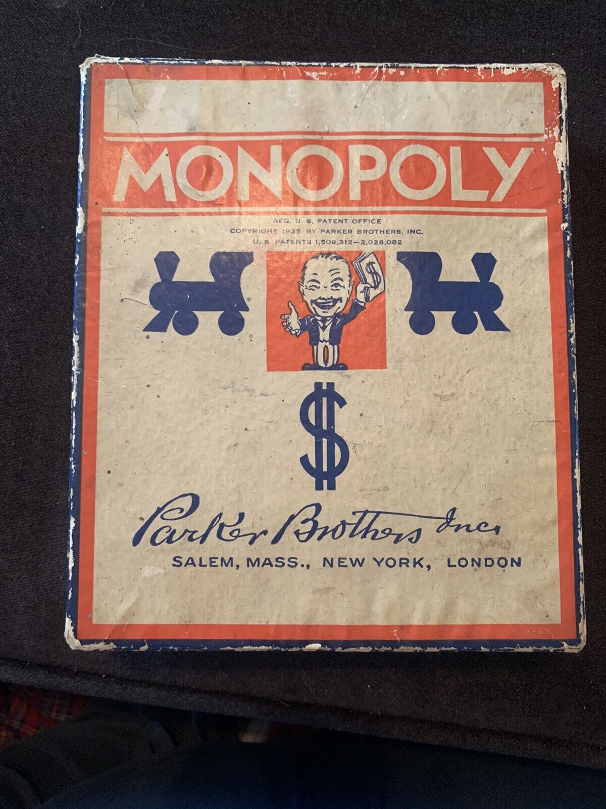 Vintage 1935 Parker Bros Original Monopoly Game Original Box&Original Instructio