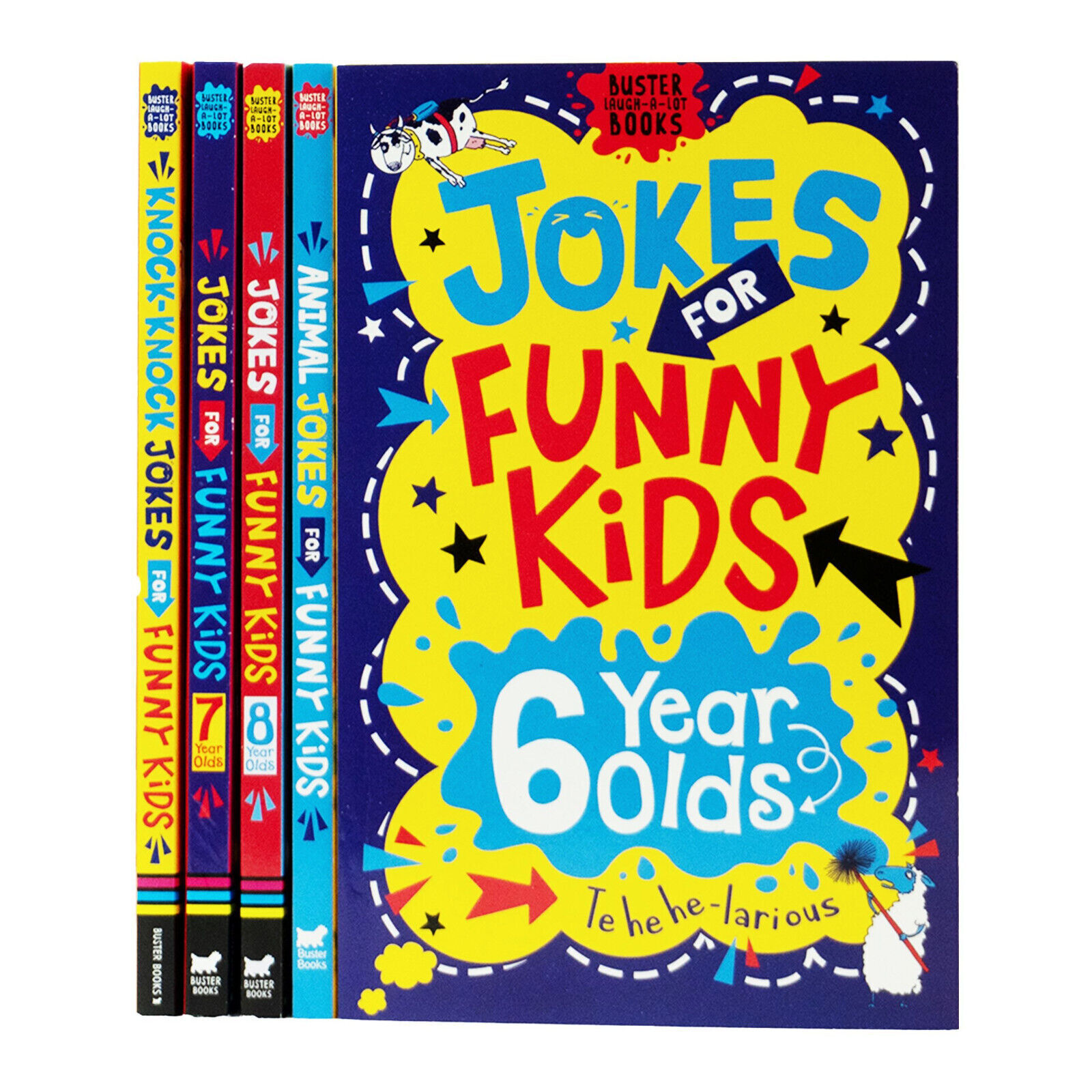 Buster Laugh-a-lot Series Collection 5 Joke Books Set - Ages 7-9 - Paperback