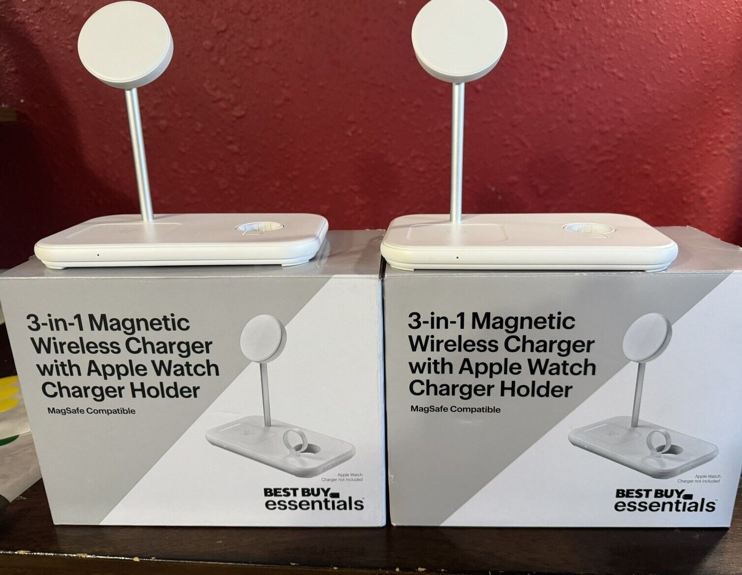 Best Buy 3-in-1 Wireless Charging Stand w/ Magsafe -TWO PACK (GENTLY USED)