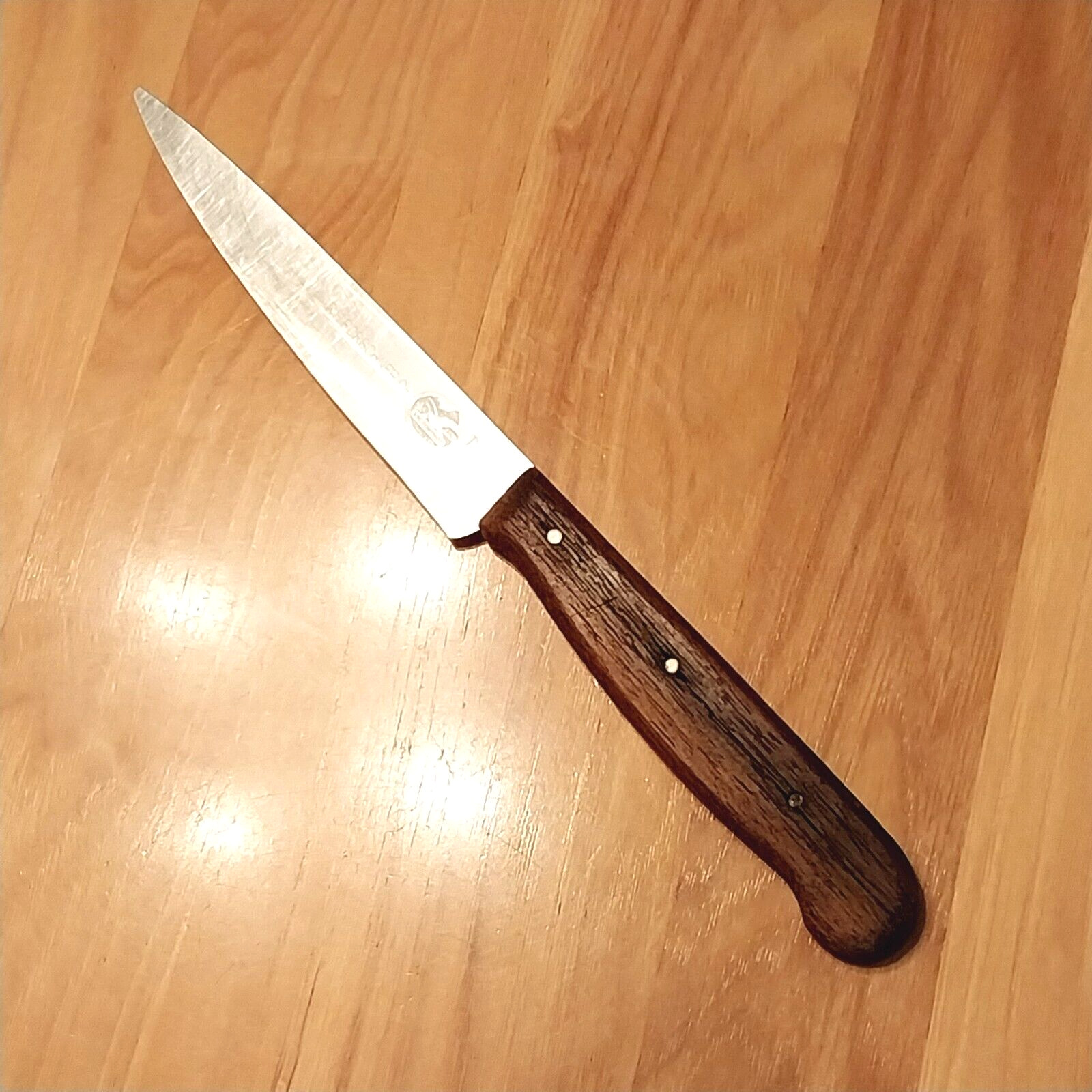 Vintage R H Forschner Victorinox Kitchen Knife Wood Handle Switzerland - RARE