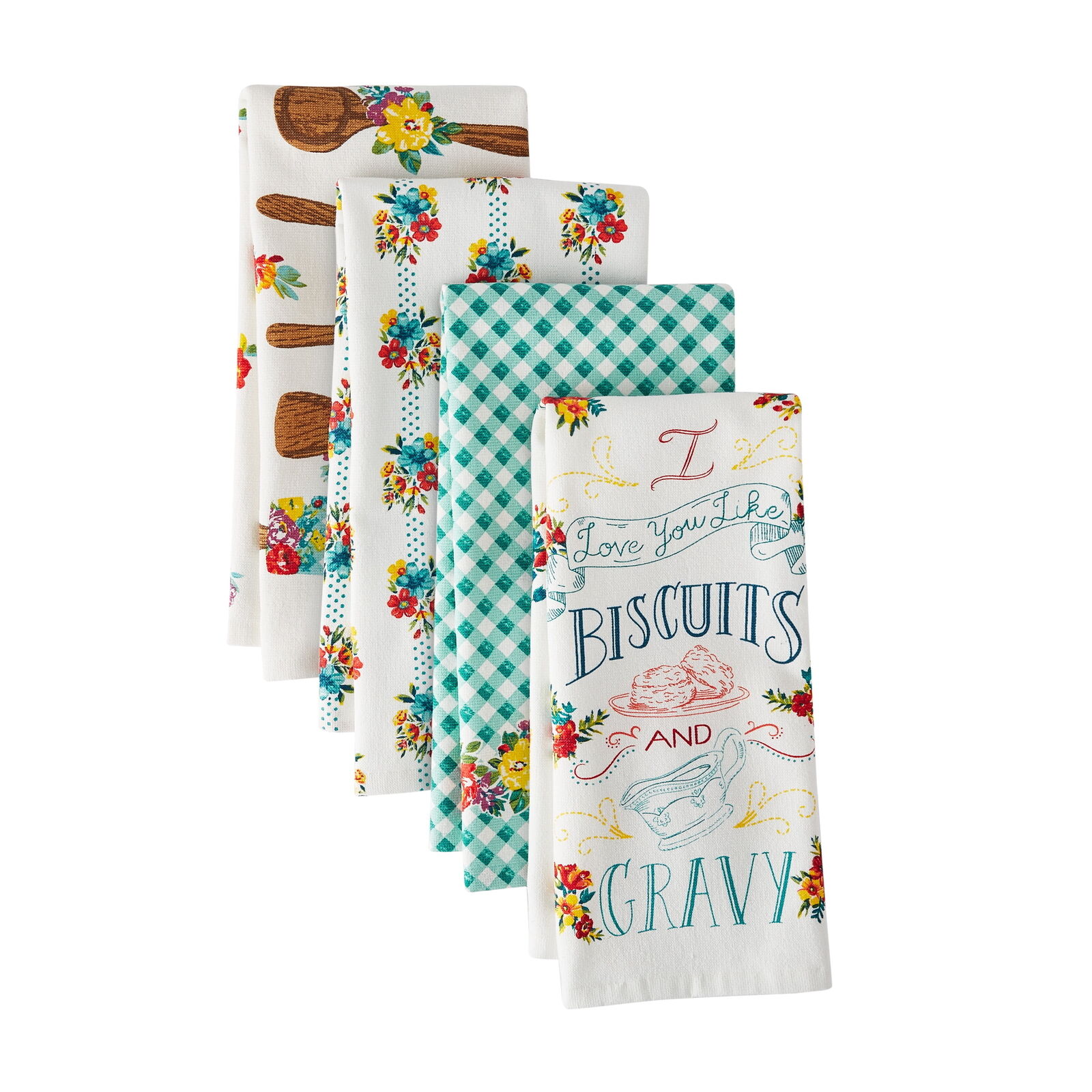 The Pioneer Woman Biscuits & Gravy Kitchen Towel Set, Multicolor, 16\