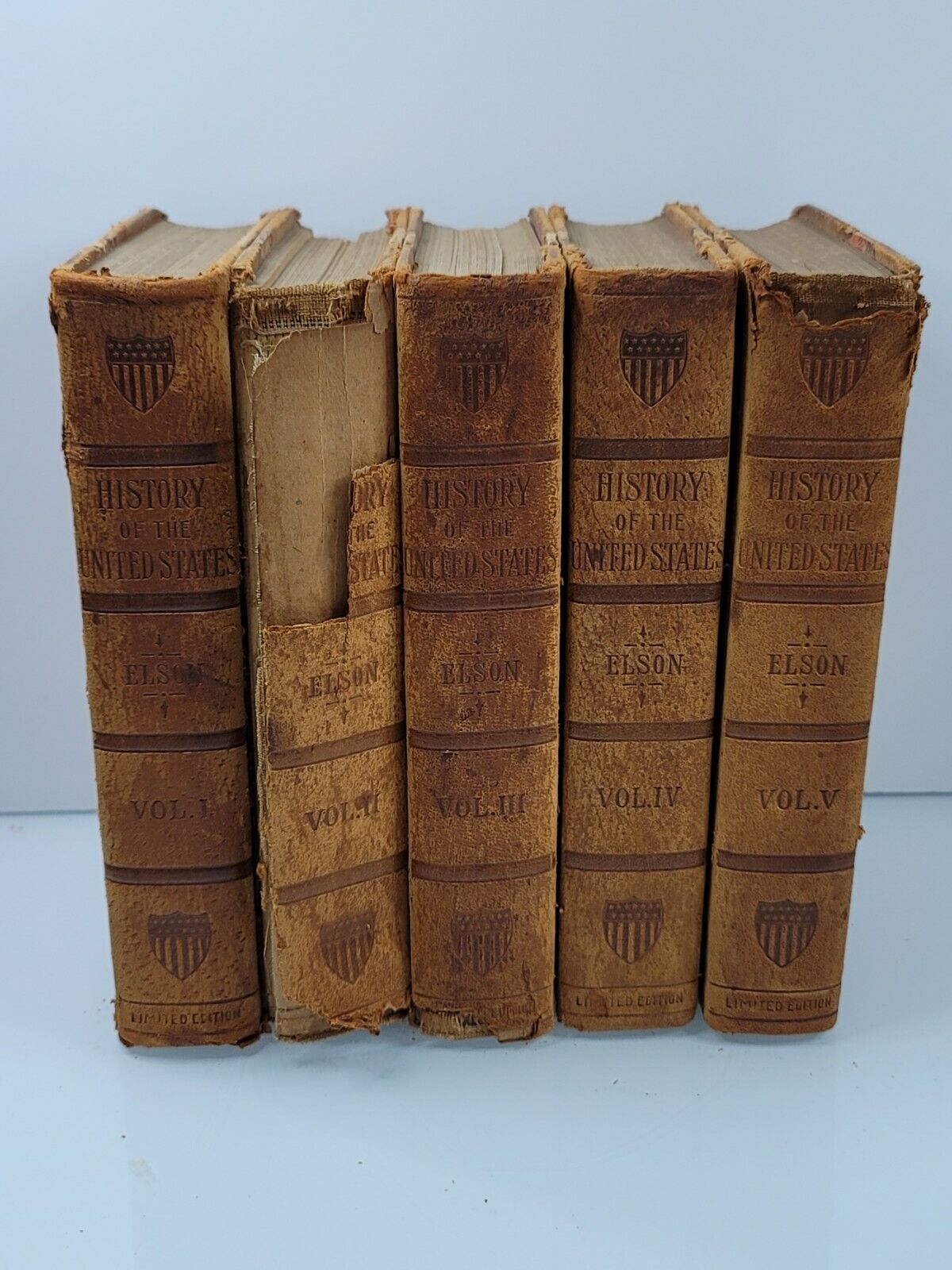 History Of The United States Henry William Elson Limited Edition Vol. 1-5 1905