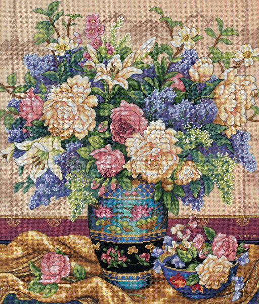Dimensions Gold Collection Oriental Splendor Counted Cross Stitch Kit-12\