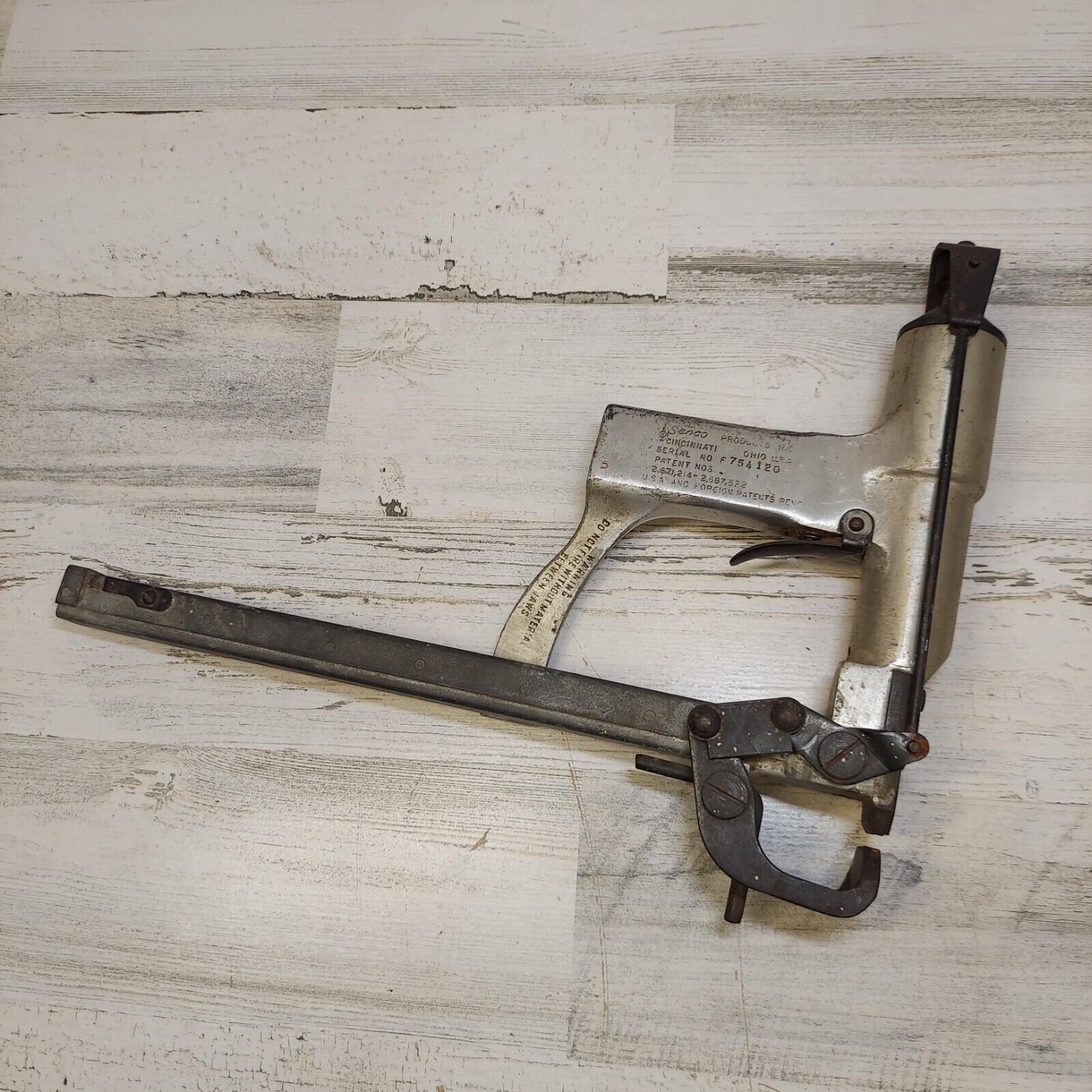 Vintage SENCO All Metal Air-Powered Material Stapler / Staple Gun Machine