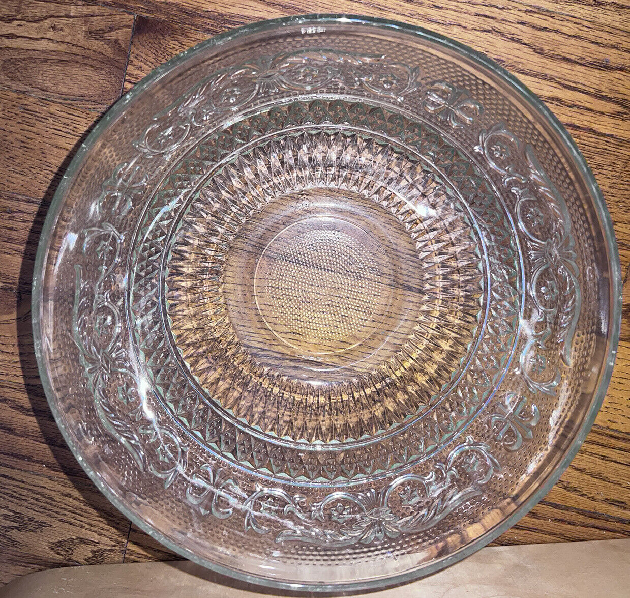 Vintage Kig Malaysia Glass Serving Bowl 10 in.