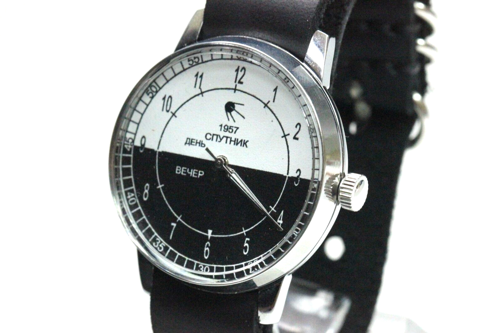 Wristwatch Raketa Sputnik Soviet watch Day Night Rare Men's Military watches