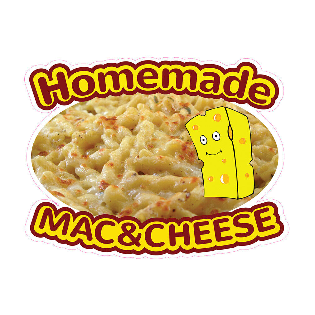 Food Truck Decals Homemade Mac&Cheese Restaurant & Food Concession Sign Yellow