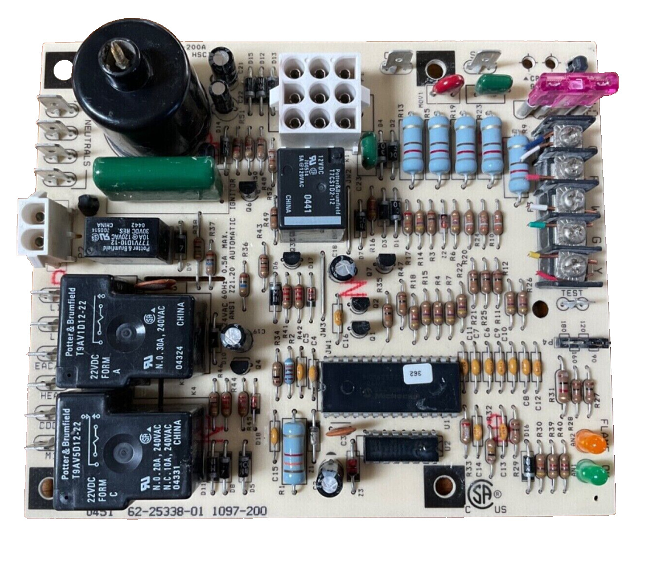Rheem Ruud 62-25338-01 Control Circuit Board 1097-200 used tested working fast