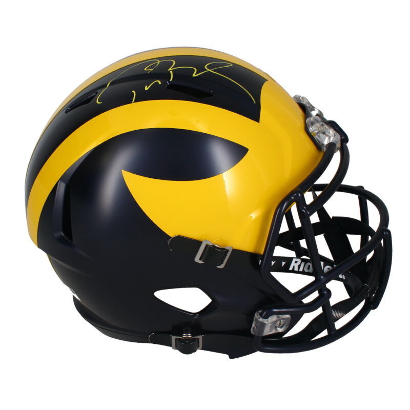 Tom Brady Autographed Michigan Wolverines Full Size Speed Helmet Fanatics